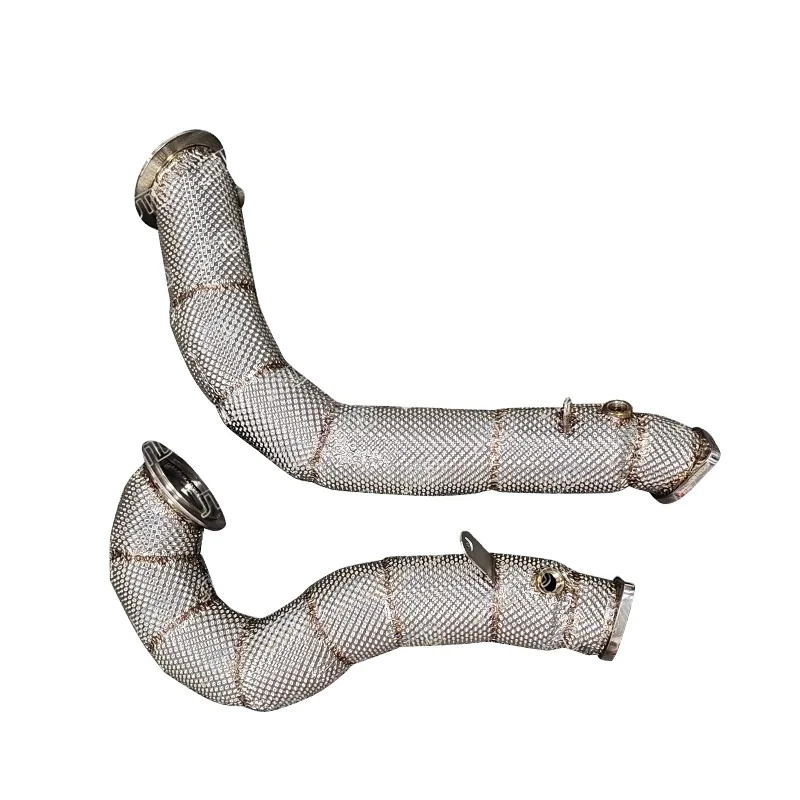 JTLD Made China Performance Exhaust Downpipe Heat Shield For BMW 335i E90 E91 E92 E93 335i N54 3.0T Stainless Steel Exhaust Test view 5