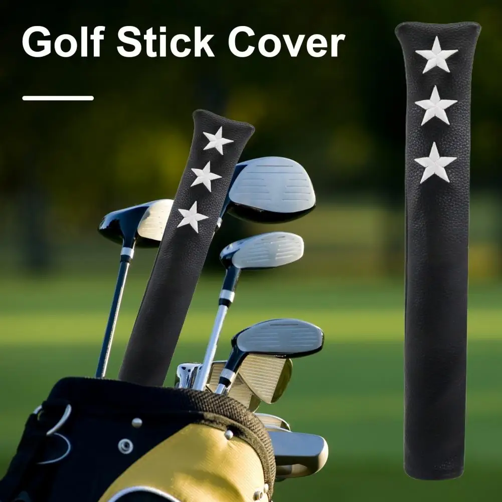 Reusable Golf Stick Sleeve Waterproof Faux Leather Golf Alignment Stick Cover with Classic Usa Design Premium Holder for 2