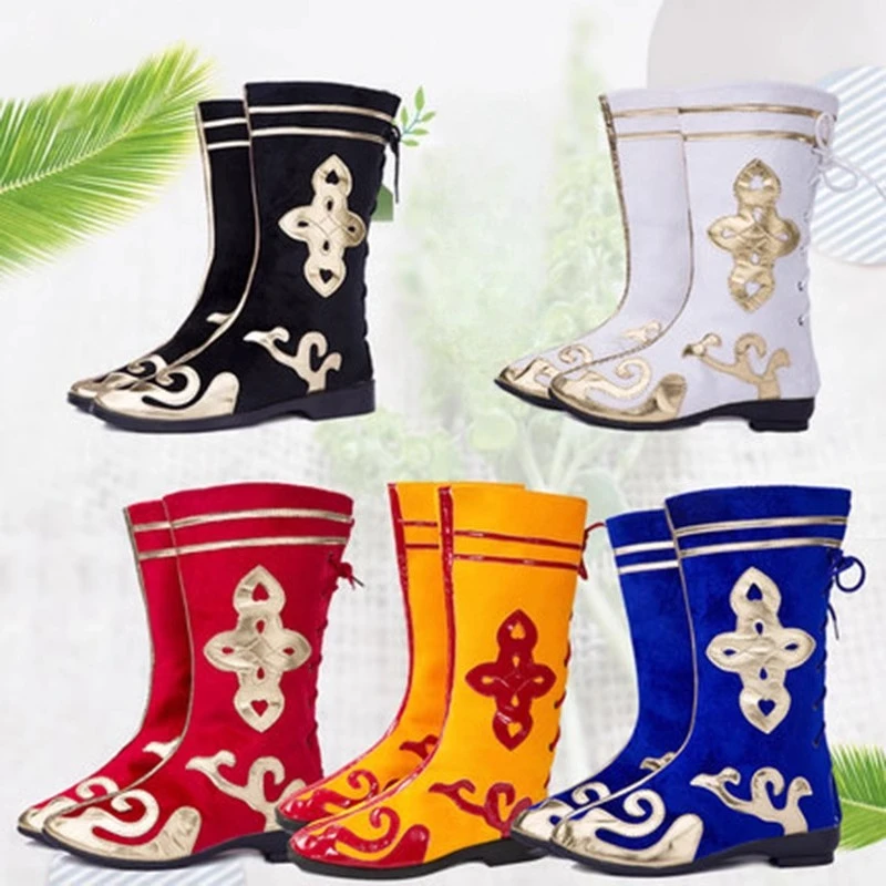

Tibetan Mongolian Grassland Style Dance Boots National Dance Female Minority Shoes Male Tibetan Dance Stage Performance