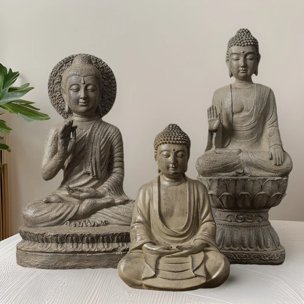 

Buddha Resin Sculpture‌ – Handmade Zen Decor, Meditation Figurine for Living Room & Altar, Spiritual Gift