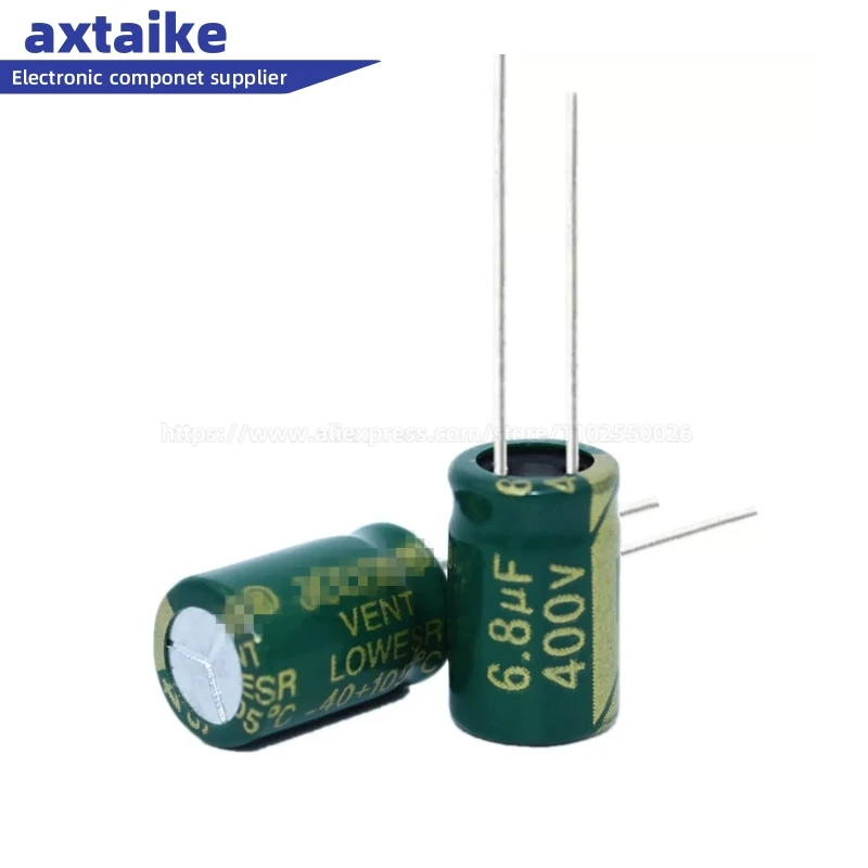 20PCS 6.8UF 400V 400V6.8UF 8*12MM Alta Freqüência Baixo ESR Alumínio Capacitor Eletrolítico DIP