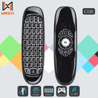 MRSVI C120 Air Mouse Voice Remote Control 2.4G RF 7 Color Backlight Gyroscope Wireless Keyboard for Android Smart TV Box