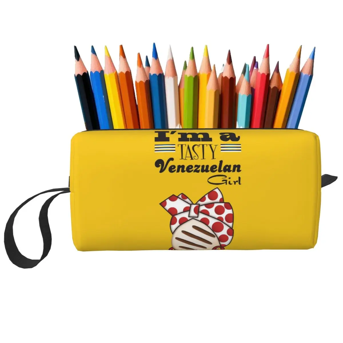 

Arepa Venezuela Im A Tasty Venezuelan Girl Pencil Case for Boy Girl Gifts Pen Box Pencil Bag Women Cosmetic Bag Organizer Pouch