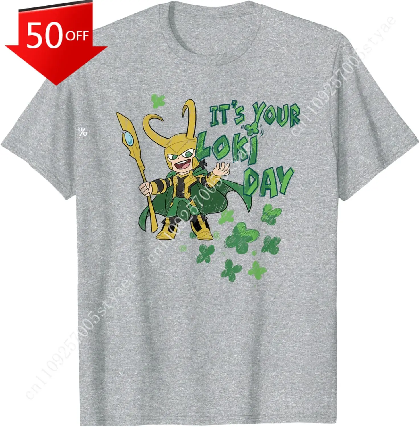 

Marvel It's Your Loki Day 4-Leaf Clovers St. Patrick's Day T-Shirt
