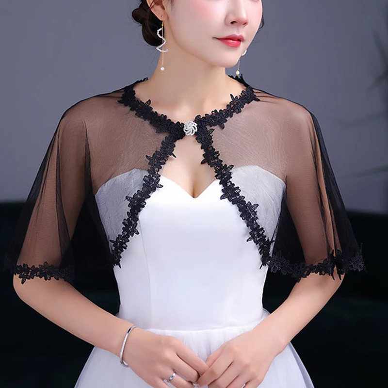 Selendang Tabir Surya Wanita Sifon Tipis Warna Polos Korea Rok Suspender Kolokasi Musim Panas dengan Jubah Renda Gesper Berlian V25