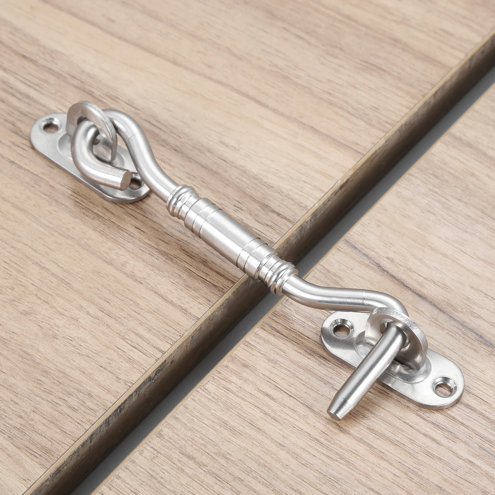 Stainless Steel Window Catch Hook 4 Inch  Cabin Hook Eye Latch Door Window Hook Nail Thick Privacy Solid Hardware