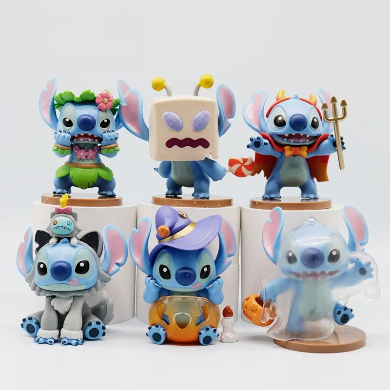 

Anime Movie Lilo & Stitch Halloween Fun Series Stitch Figure Blind Box PVC Model Tabletop Collection Decoration Mystery Gifts