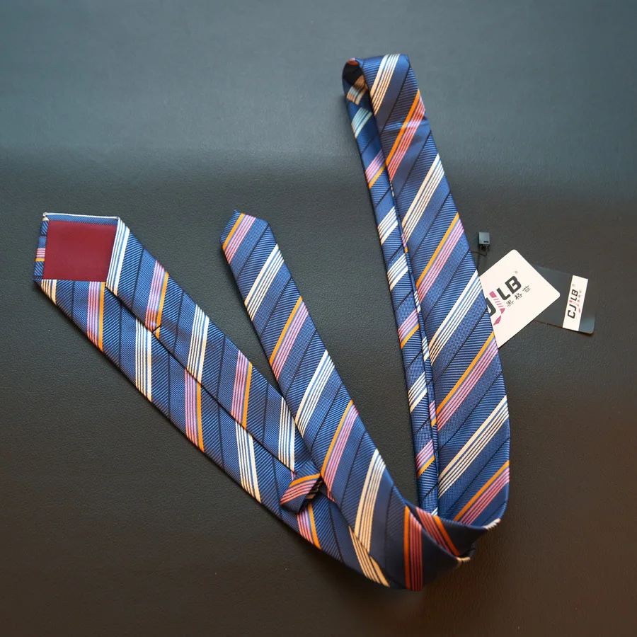 Linbaiway 7cm Polyester Ties for MenS Suit Formal  Dress Striped Gravata Collar Slim Tie Wedding Party Necktie Custom LOGO