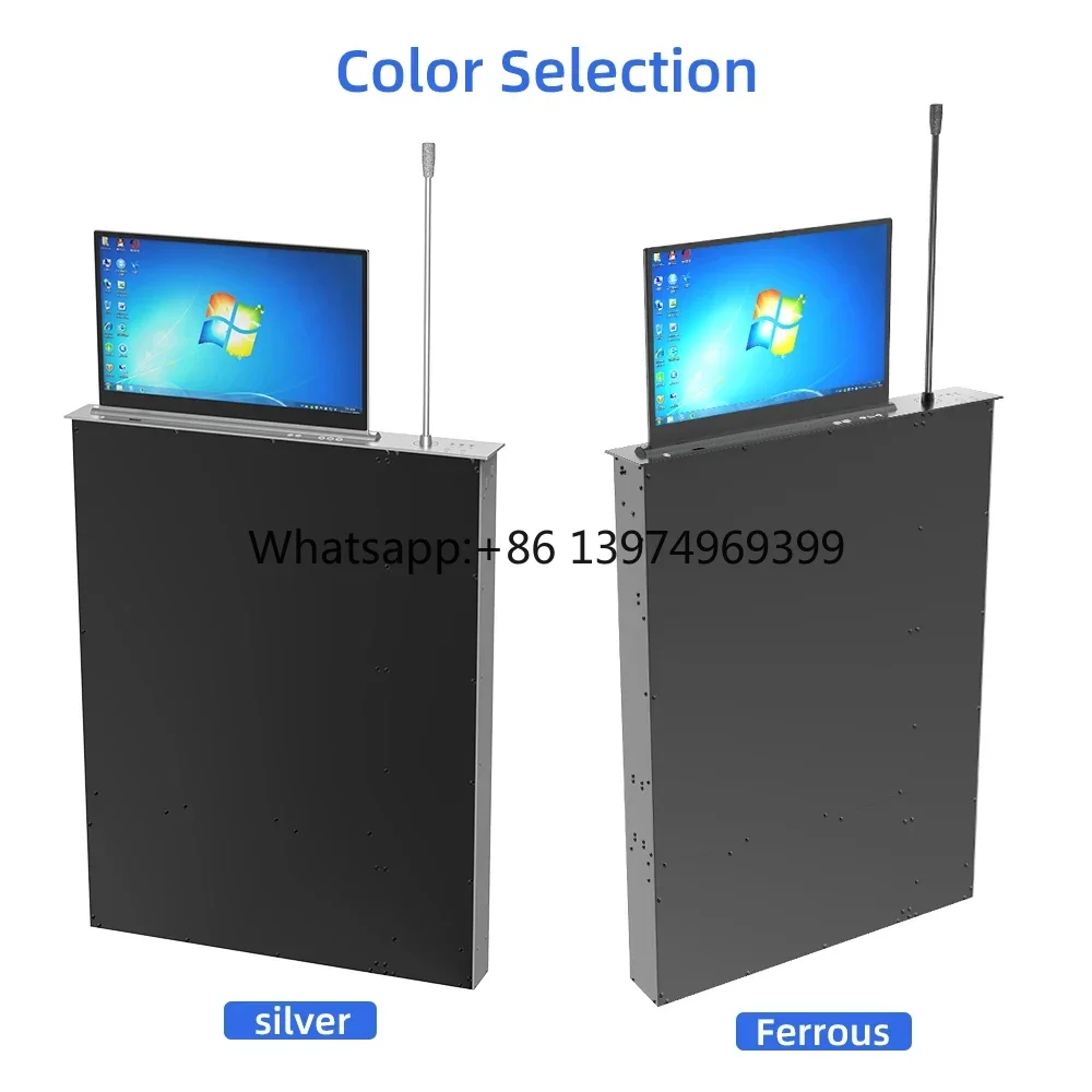 18.5" Conference System Lifter with Microphone Multimedia Paperless Video Conference System LCD Lifter factory