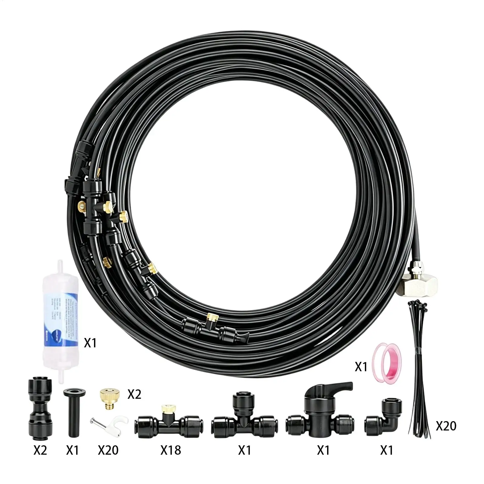 Misting System For Plants Outdoor Heat Relief Irrigation Tool With Nozzles And Filters Mist Irrigation System For Patio Farm