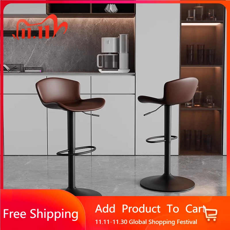 

Minimalist Modern Barstools Wishbone Designer Nordic Swivel Height Barstools Relaxing Ergonomic Taburete Alto Trendy Furniture