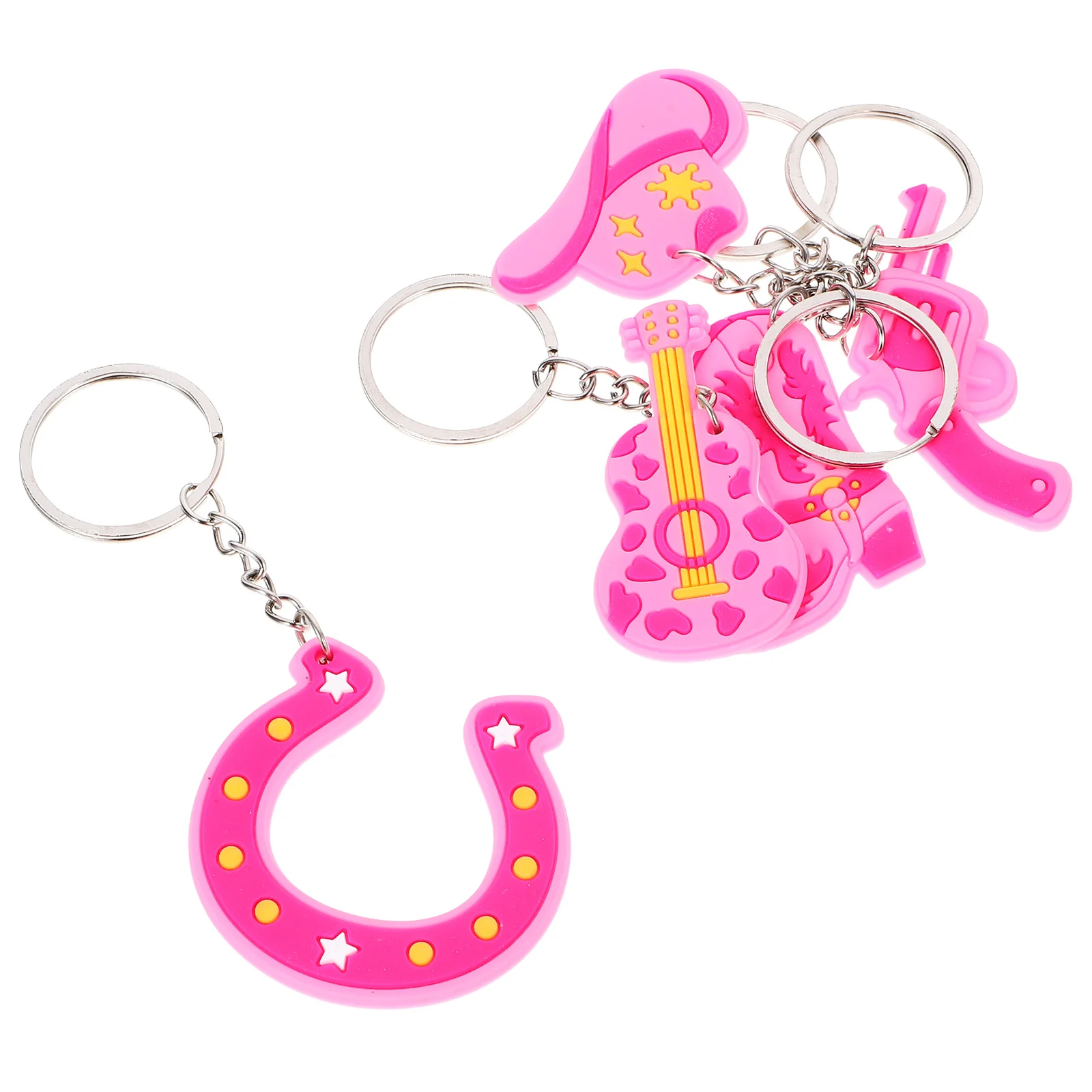 

15 Pcs Cowboy Key Chain The Gift Hanging Ornament Cowgirl Hat Keychain Unique Metal Decor Luggage Pendant Pvc