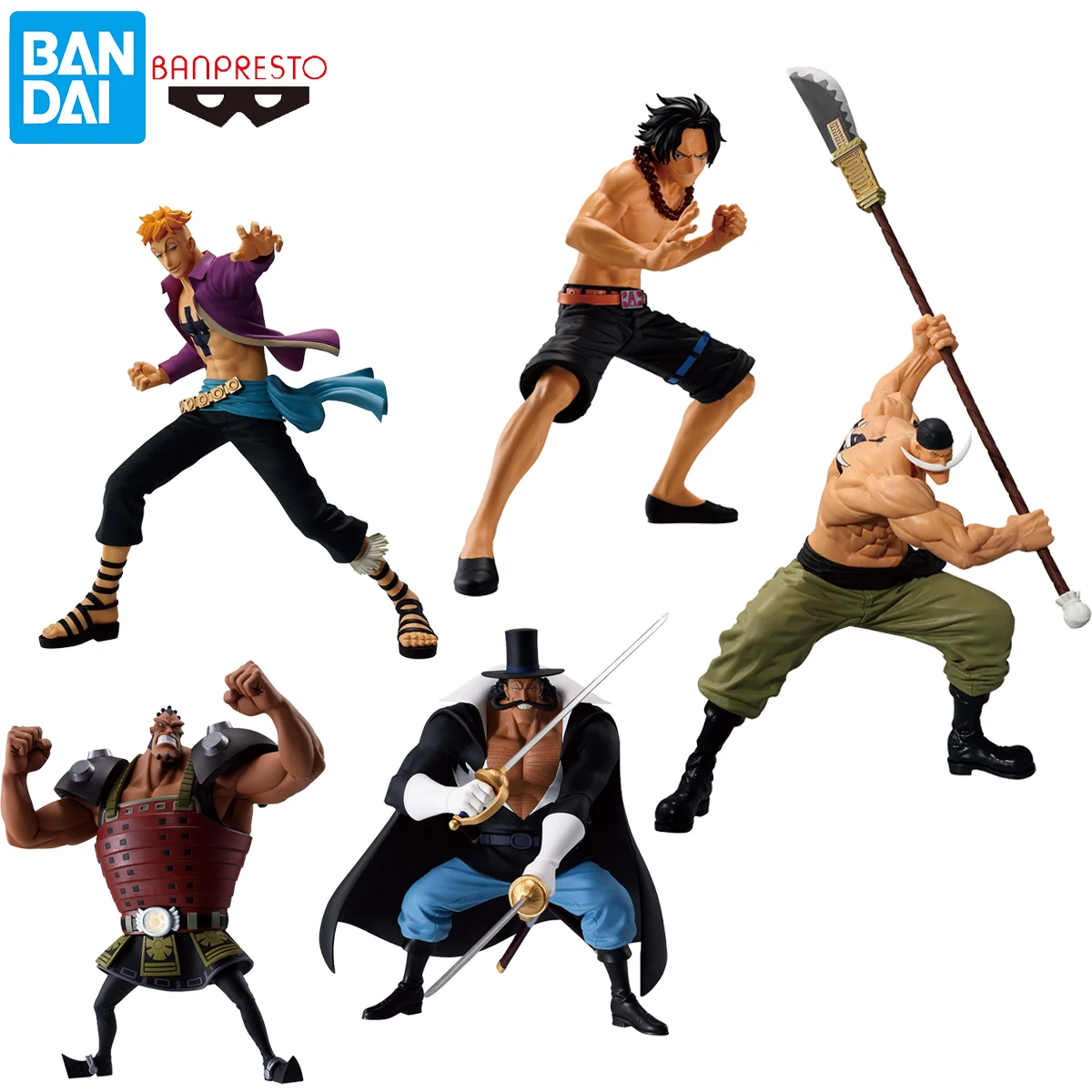 

Bandai Banpresto One Piece Battle Record Collection Edward Newgate Marco Vista Portgas.D.Ace Jozu Collectible Anime Figure Toy