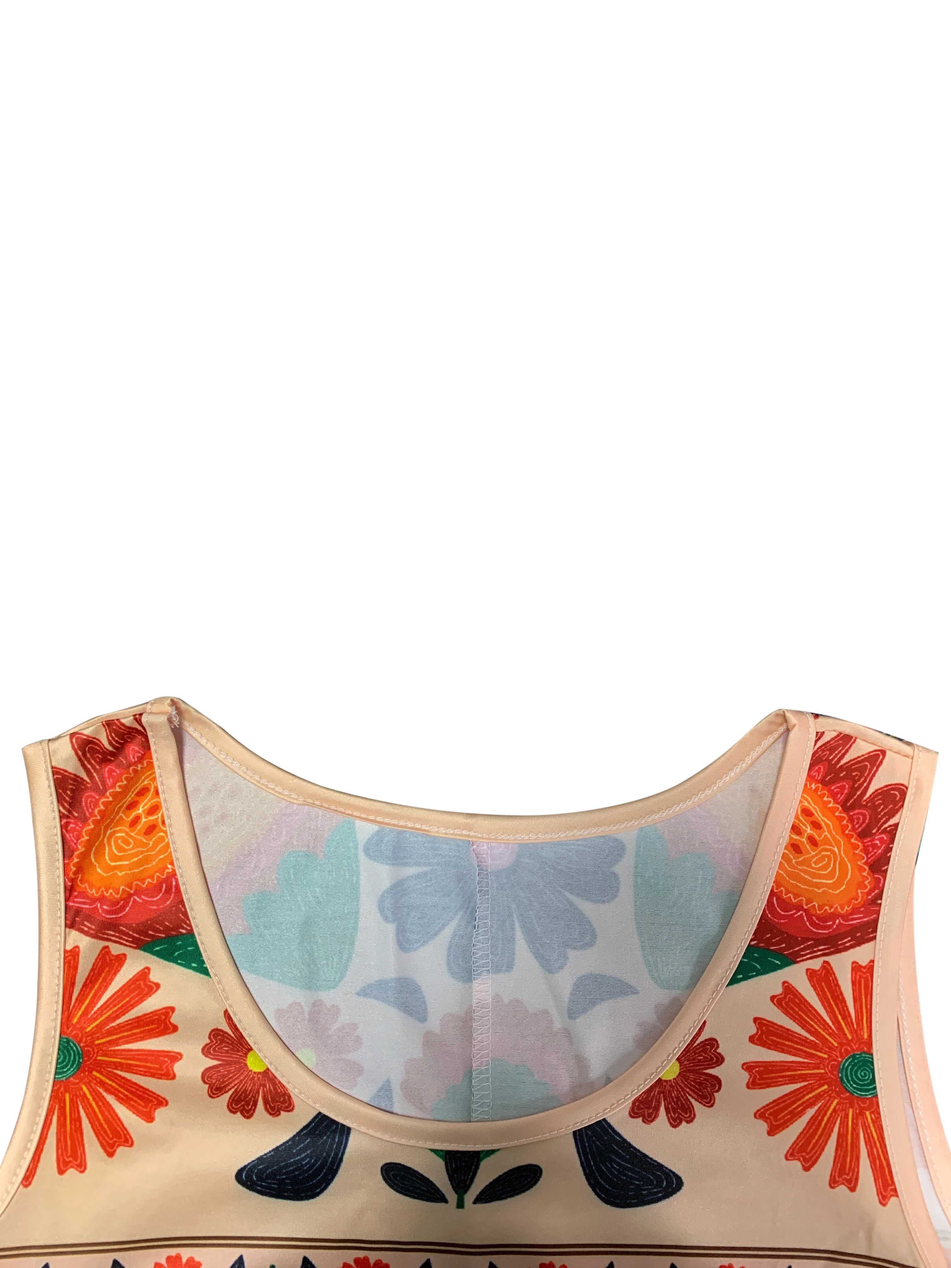 Vestido floral bohemio sin mangas para mujer, minivestido con estampado de flores coloridas, traje informal de playa y festival de verano