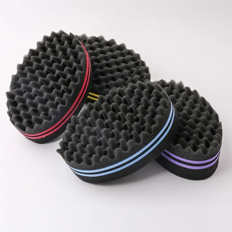 Double Sides Magic twist hair brush sponge,Sponge Brush for Natural,afro coil wave dread sponge brushes