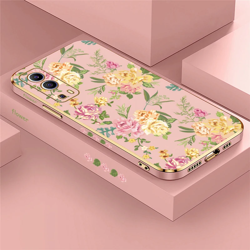 الفاخرة الأزهار اللوحة جراب هاتف ل Vivo IQOO U5X U1X Neo سيليكون للصدمات غطاء ل ممن لهم Z3 Z7 Z9 Z9X سيليكون لينة كابا
