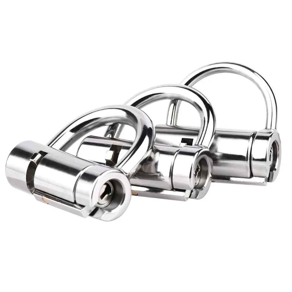 3/4/5MM Stainless Steel D- Ring PA Lock Male Female Chastity Devices Glans Vaginal Puncture Lock Adult Game Sex Toys