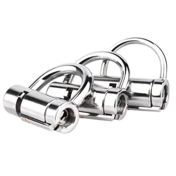 3/4/5MM Stainless Steel D- Ring PA Lock Male Female Chastity Devices Glans Vaginal Puncture Lock Adult Game Sex Toys