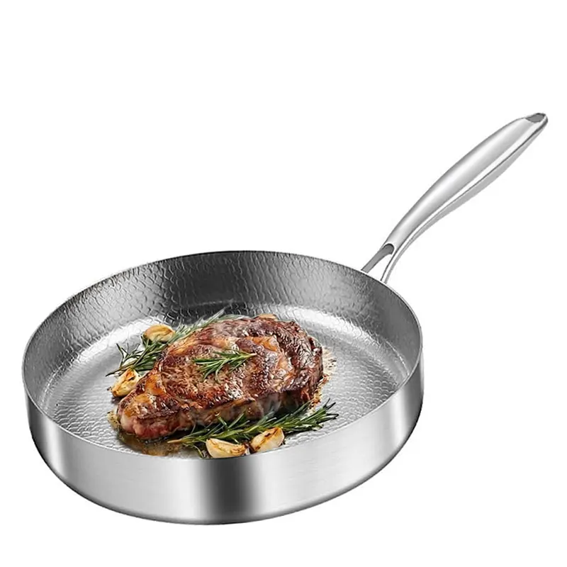 20/24/28cm Titanium Hammered Pan Pro Multi-Function Ultra-Durable Fry Cooking Pan Titaniums Nutri Pans Compatible w All Cooktops