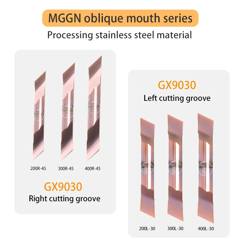 MGGN200L-30 R-45 MGGN150L-8/15 R-8/15 High Quality CNC Lathe Cutter Carbide Inserts Grooving Blade Tool Stainless Steel Material