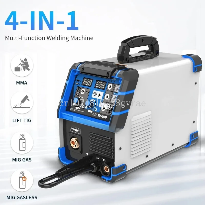 AZZUNO 200A MIG Welder,110V/220V Dual Voltage multiprocess welder,Gas Gasless MIG Welding Machine,4 in 1 Flux MIG