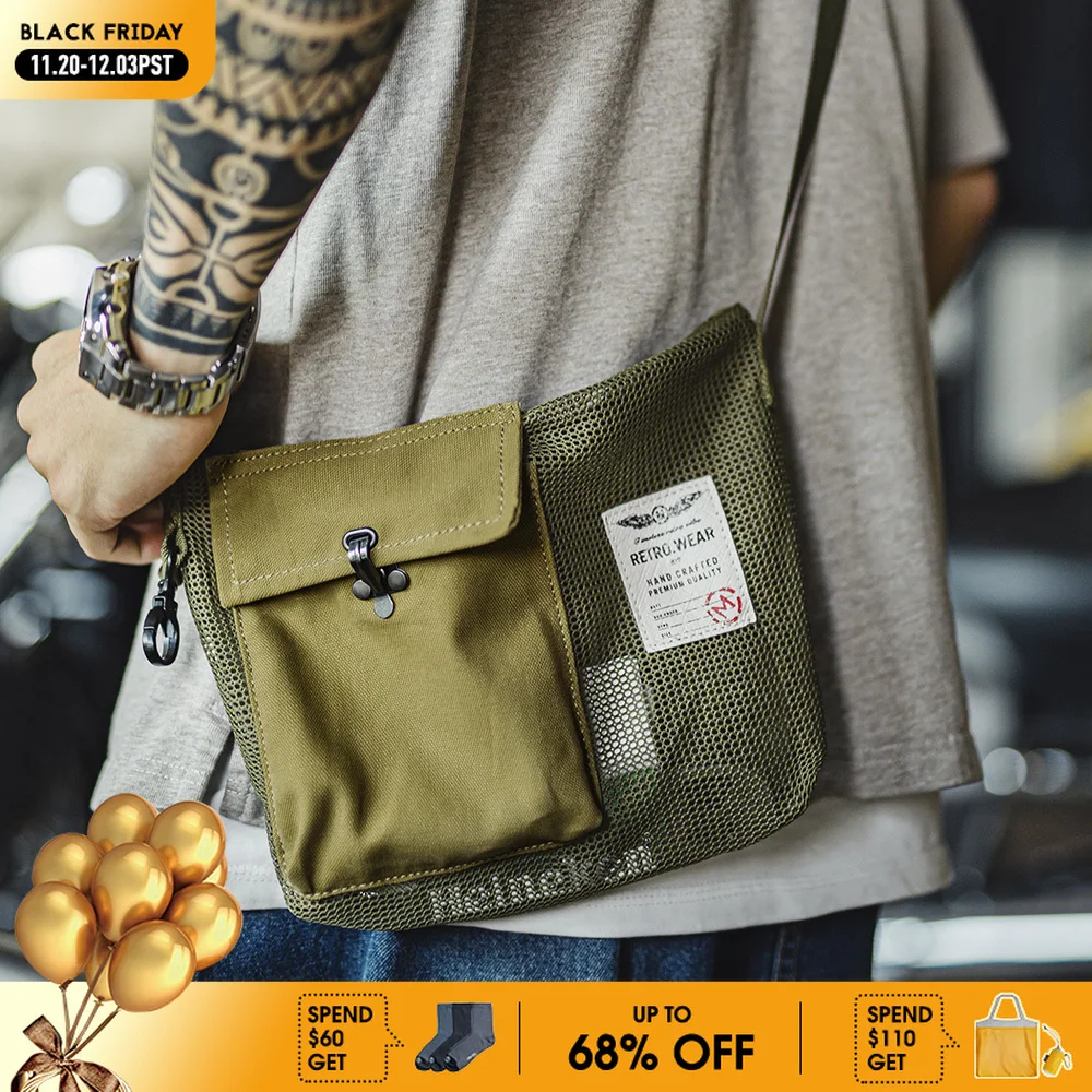 Maden уличная зеленая сумка через плечо