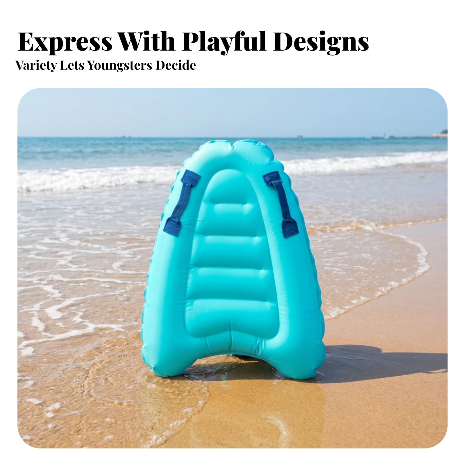 Beach Theme Composite Material Children's Surfboard Toy Inflatable Surfboard Toy Water Play Item Rounded Shape