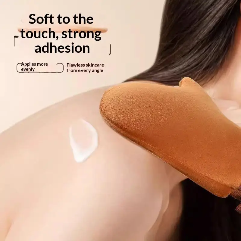 Körperlotion-Handschuh Selbstbräunungs-Handschuh Doppelseitig Verhindert Klebrige Hände Applikator Schnelltrocknender Beflockungs-Handschuh Make-up-Applikator – Detail 3