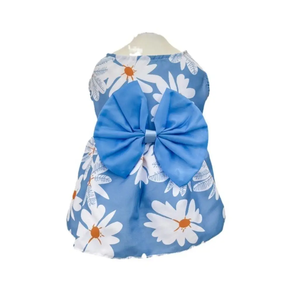 Breathable Floral Printed Cat Dog Dress Cute Butterfly Skirt Puppy Princess Skirt Wedding Dress XS-XXL Pet Skirt Spring Summer