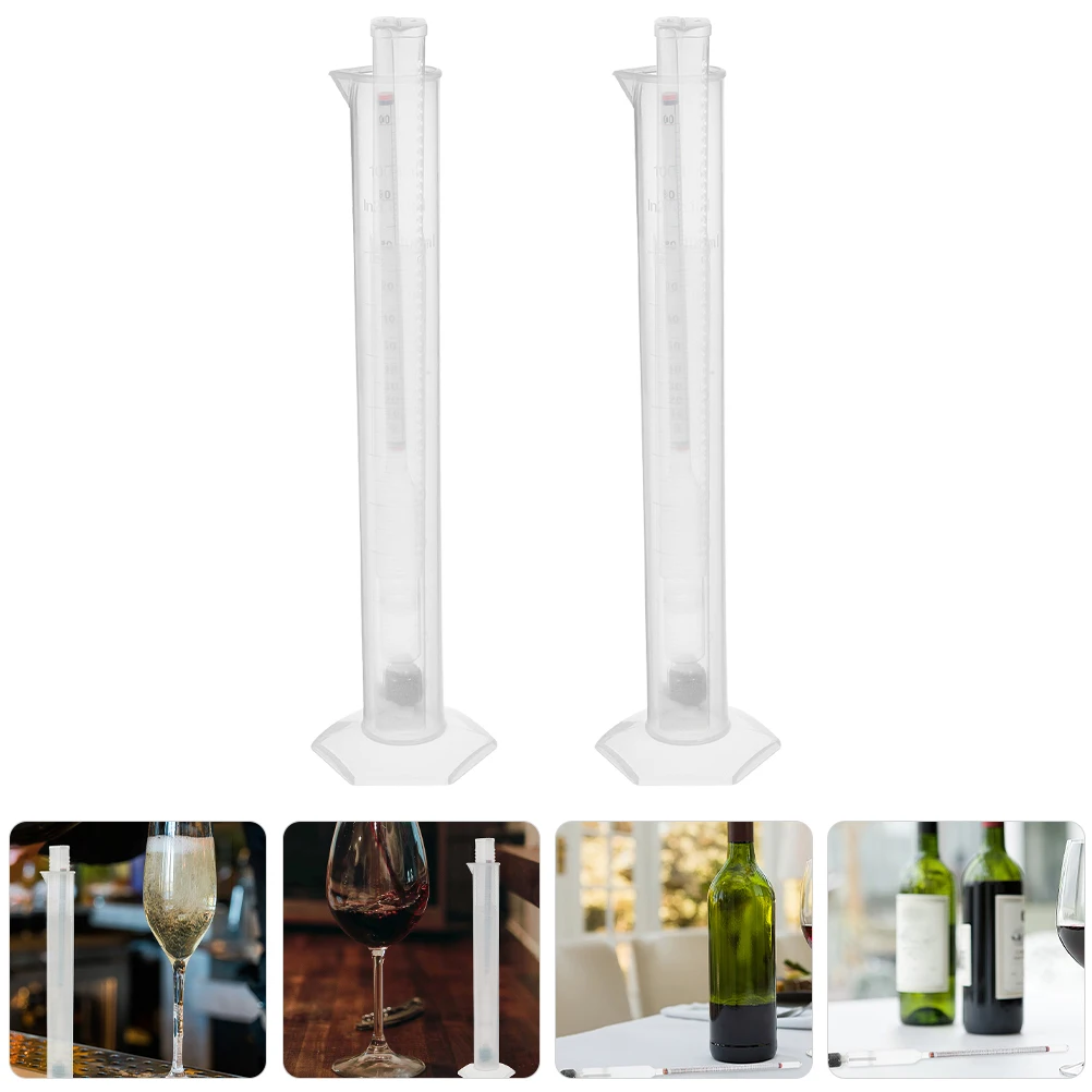 

2Sets Alcohol Hydrometer Scale Alcohol Hydrometer Plastic Test Jar for Wine Making Beer Brew Measuring Specific Gravity