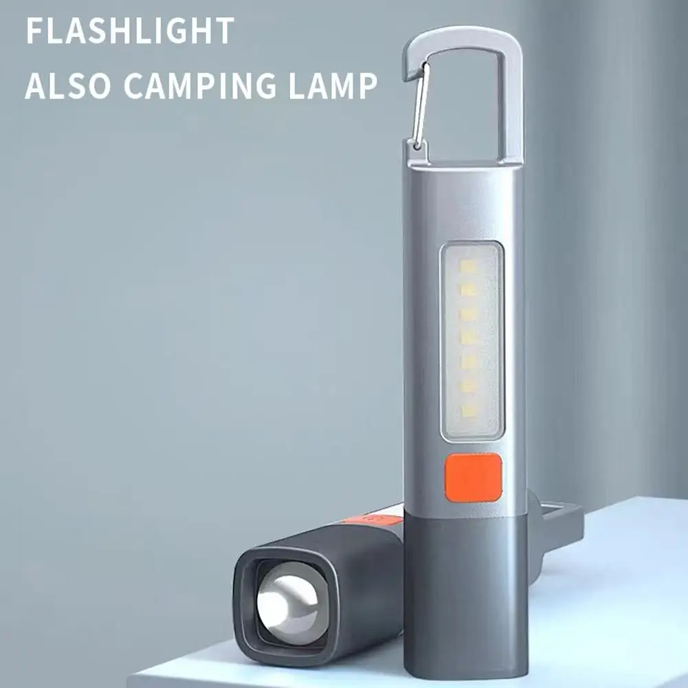 Tragbare super helle LED Taschenlampe xpe Taschenlampe Haken zoombare Licht Camping Taschenlampe USB wasserdicht mit wiederauf ladbar j1z8