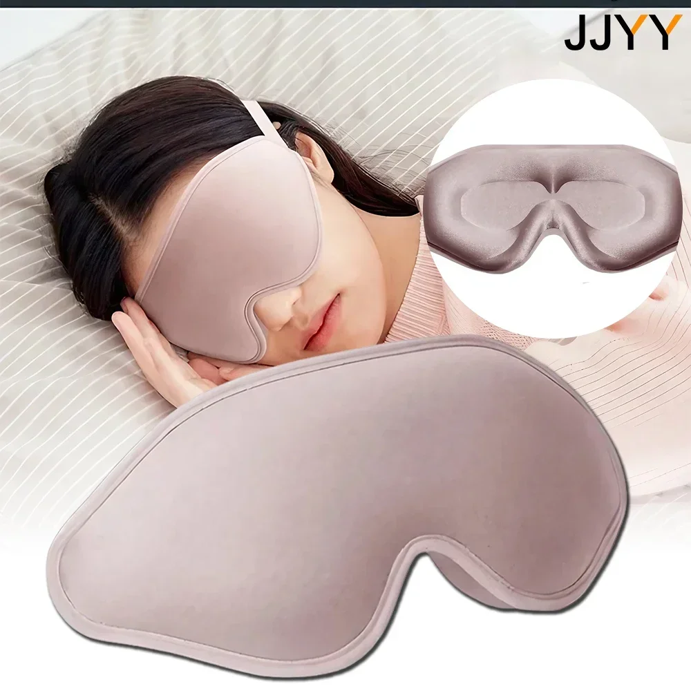 Blackout Sleep Eye Mask 3D Contoured Design Soft Breathable Eye Cover with Adjustable Strap Total Light Blocking for Deep Rest Travel Meditation Daytime Naps Bedtime Shift Work Lightweight Ergonomic Sleep Shade Portable Daily Use Comfortable Fit view 7