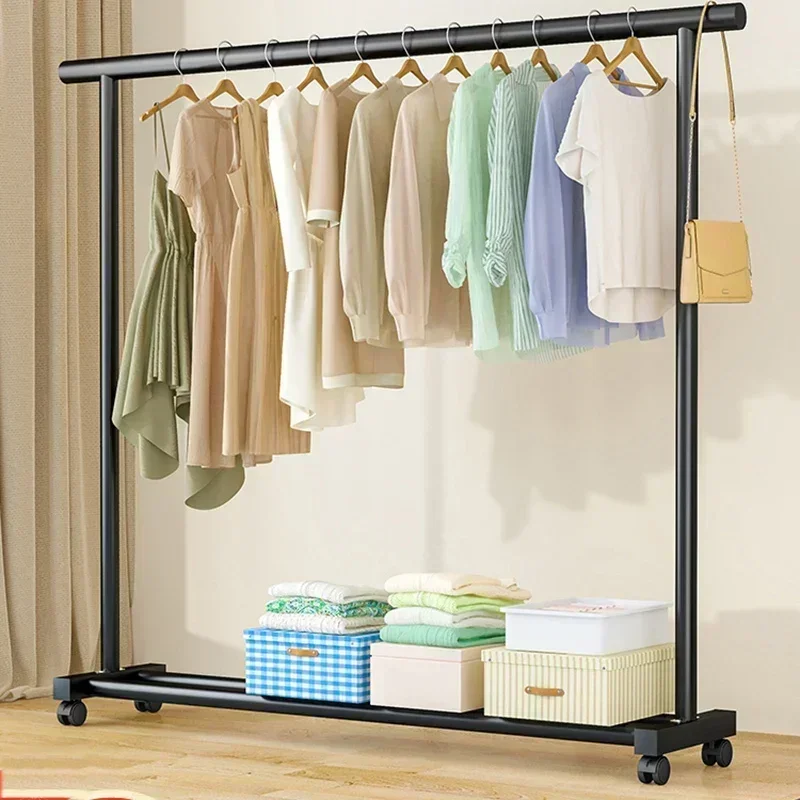 Bedroom Library Clothing Rack Hanger Nordic Modern Clothing Rack Standing Moveis Para Casa Storage Shelves Racks LQQ35XP