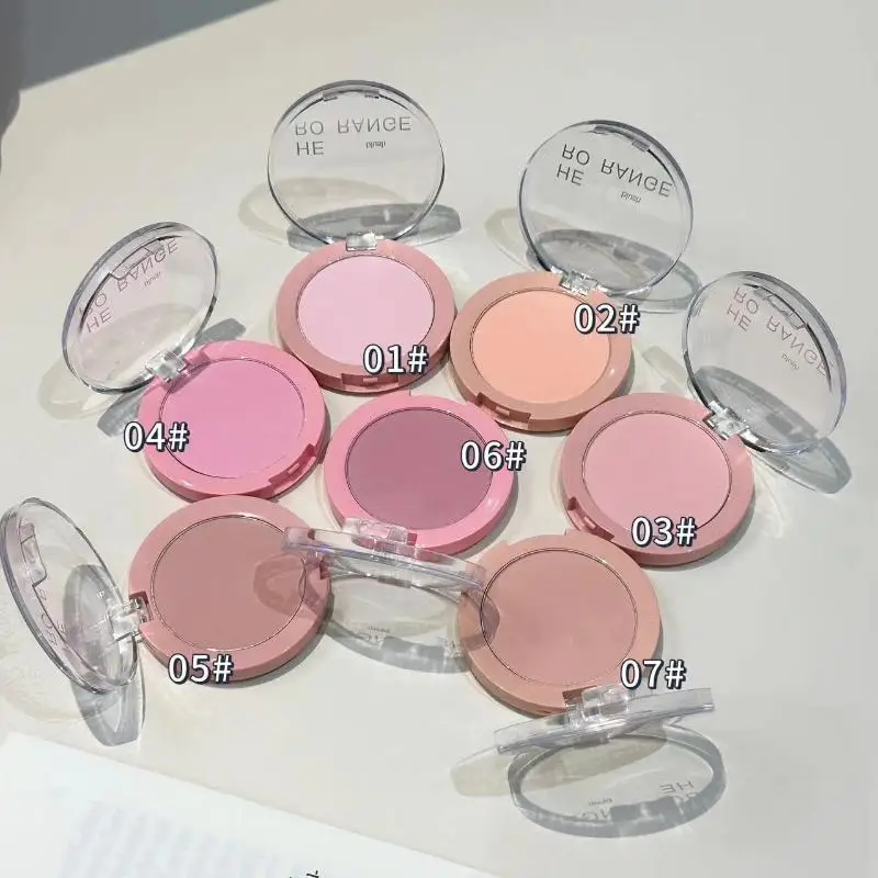 HERORANGE Monochrome Blush Palette Face Pressed Powder Matte Blush For Contouring Cheeks Travel Cosmetics Longlasting Waterproof