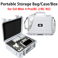 For DJI Mini 4 Pro Storage Box Portable Suitcase Hard Shell RC 2/RC N2 Case For DJI Mini 4 Pro Explosion-proof Box with Lanyard
