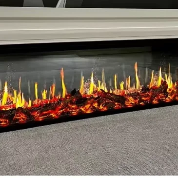 

Multi-Color Flame Electric Fireplace Insert Remote Control Household Use English Luxury Quality Single-Sided Holographic LED