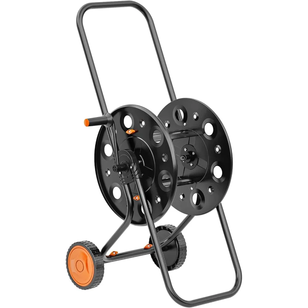 

Garden Hose Reel Cart with Wheels Portable Metal Hose Storage Holder for Outdoor Car Washing and Garden Watering 75 to 150 Ft