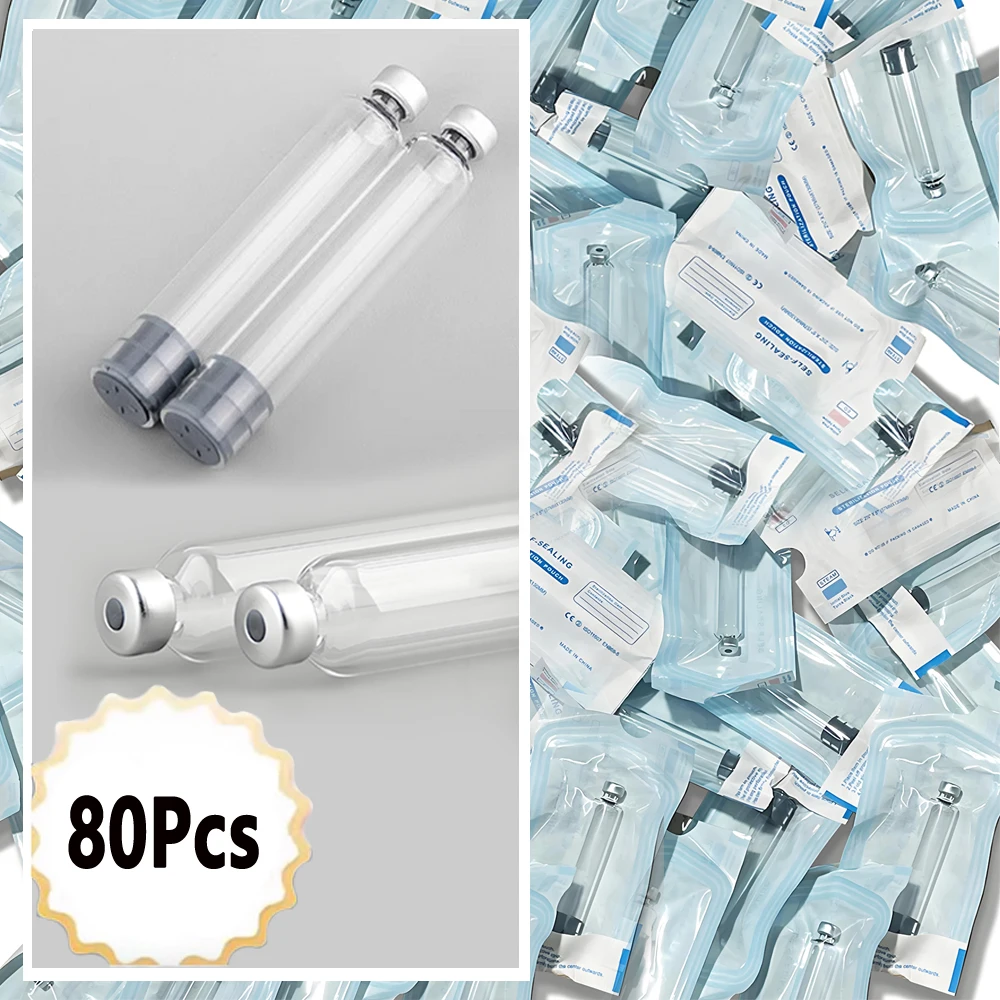 

80pcs 3ml Insulin Cartridges Cassette Bottle for Insulin Injection Pen Individual Packaging Medical Aesthetics Accessories