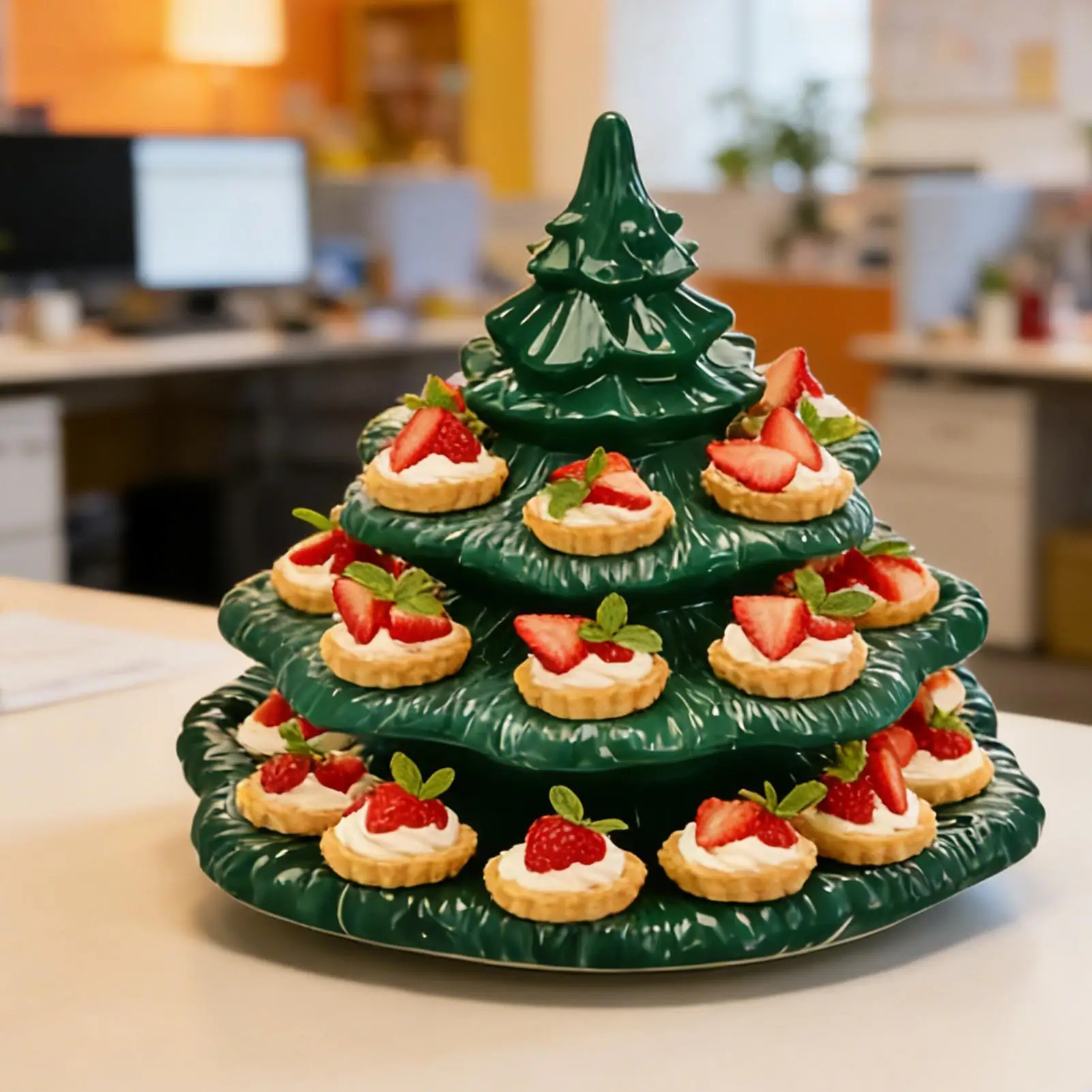 Christmas Tree Shaped Deviled Egg Tray 4 Layer 26 Hole Serving for Holiday Thanksgiving Wedding BBQ Picnic Outdoor Parties