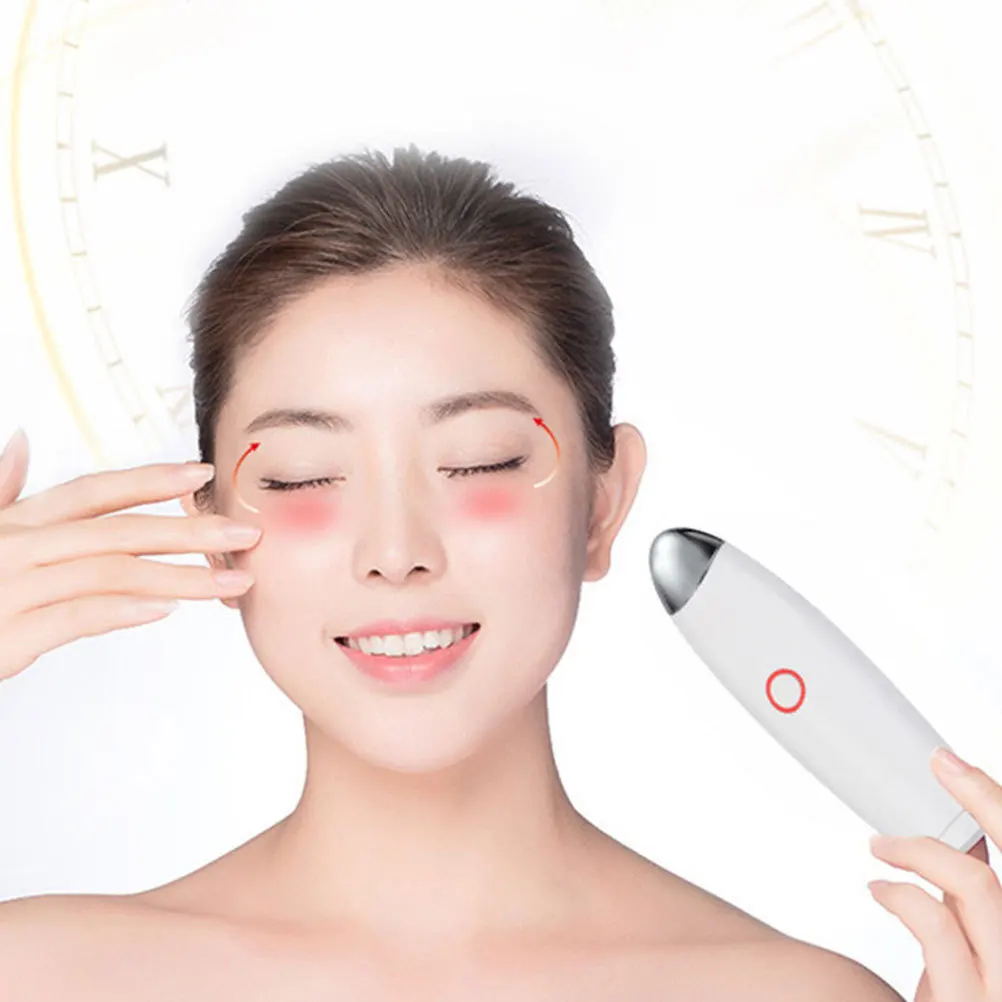 コンパクトなUSBアイマッサージャー 振動アイケアデバイスで吸収と循環を向上 軽量で持ち運びに便利 ホワイト