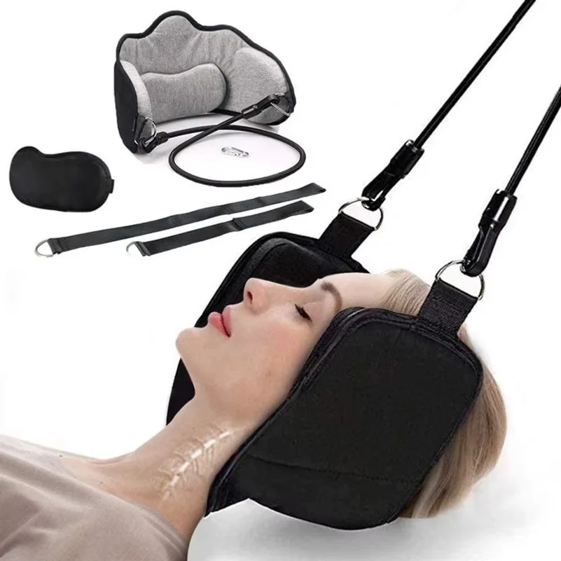Hammock with Stand for Neck Traction Massager Hamac Cervicales to Reduce Neck Pain Relief Relaxation with Free Eye Mask