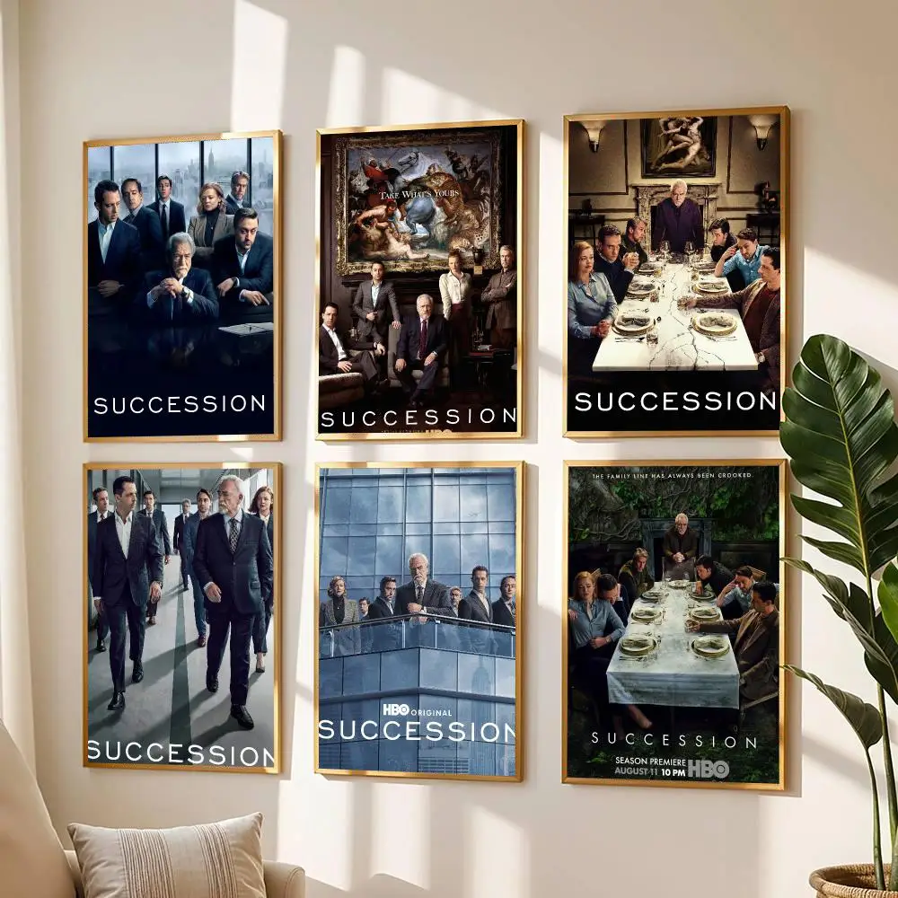 tv series S-Succession-N Painting Calligraphy Boho Botanical Decor for Living Room  Elegant Home Style