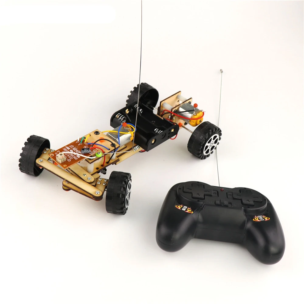 DIY Technology Gadget Radio Control Racing Car STEM Science Toys For Children Physics Machine Model Design Kids Learning Toy