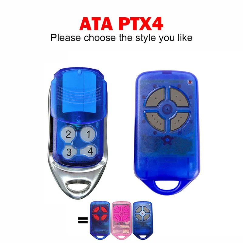3PCS ATA PTX4 Garage Remote Control 433MHz Rolling Code Garage Door Opener Remote Control ATA PTX4 Remote Control Garage Door