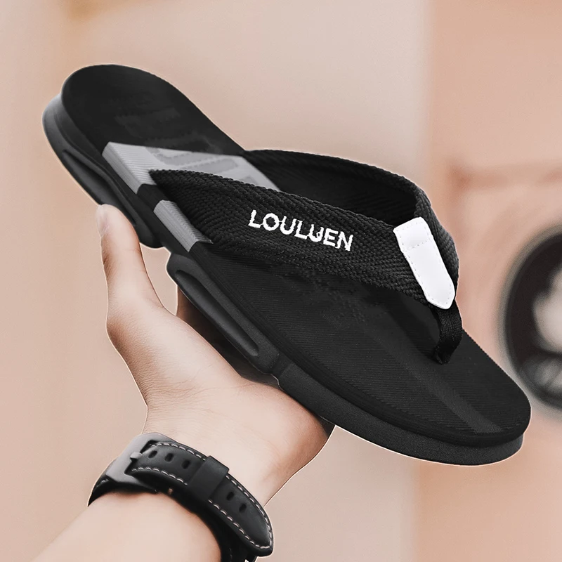 Summer Men's Slippers Flip Flops Outdoor Indoor Comfortable Soft Slides Casual Shoes Men Beach Sandals Outdoor Men Home Slippers image 6
