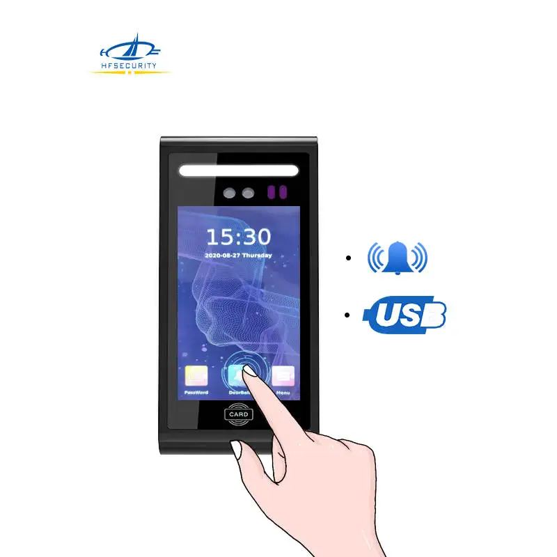 

HFSecurity RA05 Moving Live Face Detection Facial Recognition Access Control System With Free API Document