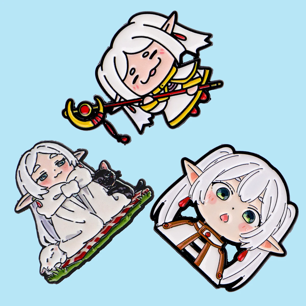 1-2pcs/set White Hair Girl Ena - Men Accessories Collection recension och pris