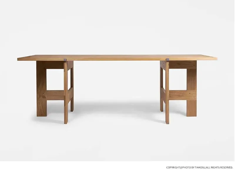 

Nordic minimalist ash wood dining table modern simple light luxury rectangular dining table
