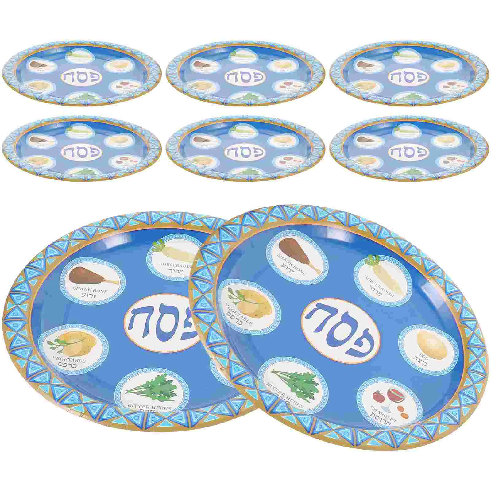 8 Pcs Passover Party Plates Dinner Dessert Paper Household Cake Festival Food Platters