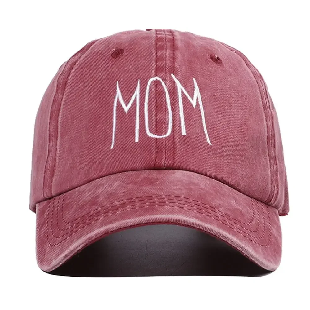 

Outdoor Sports Vintage Adjustable Distressed Faded Cap Baseball Hats DAD MOM Embroidery Baseball Caps Sunscreen Hats